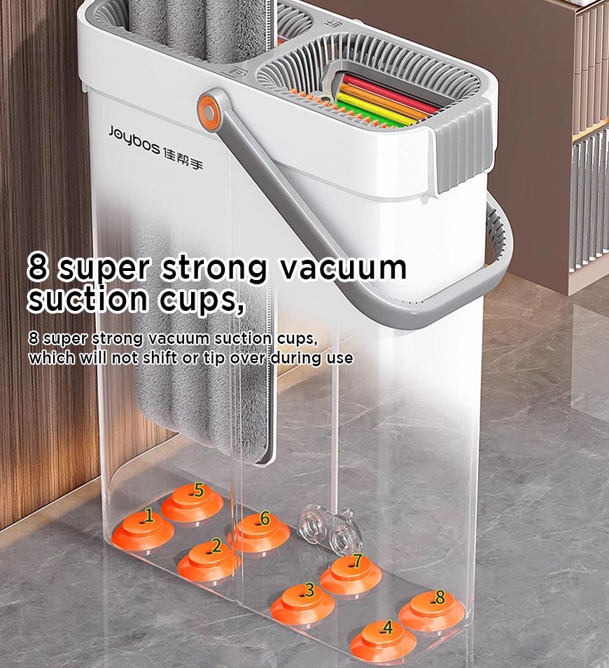 MIVLINA® 2 Pcs Large Flat Floor Mop and Bucket Set With Upgrade Wringer Set Z41