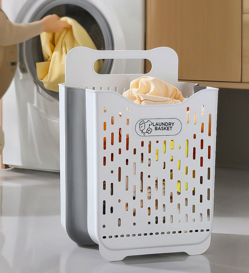 MIVLINA® Collapsible Hanging Laundry Basket with Carry Handle  F259