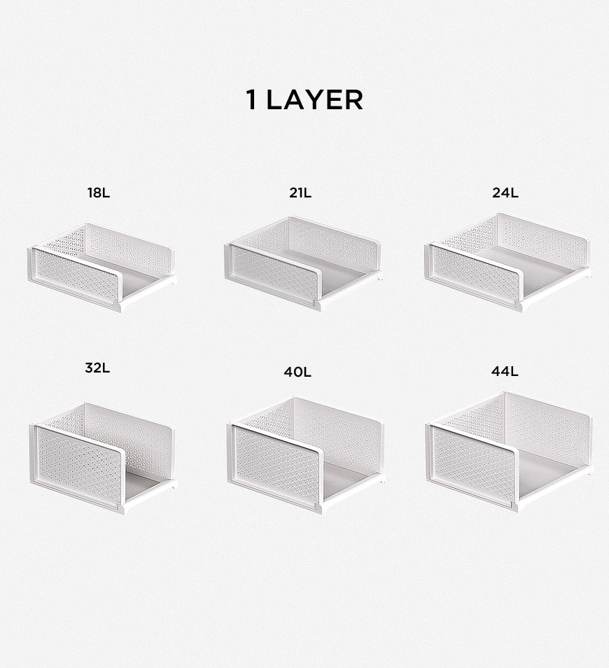 MIVLINA® Stackable Storage Basket Foldable Closet Organizers F243