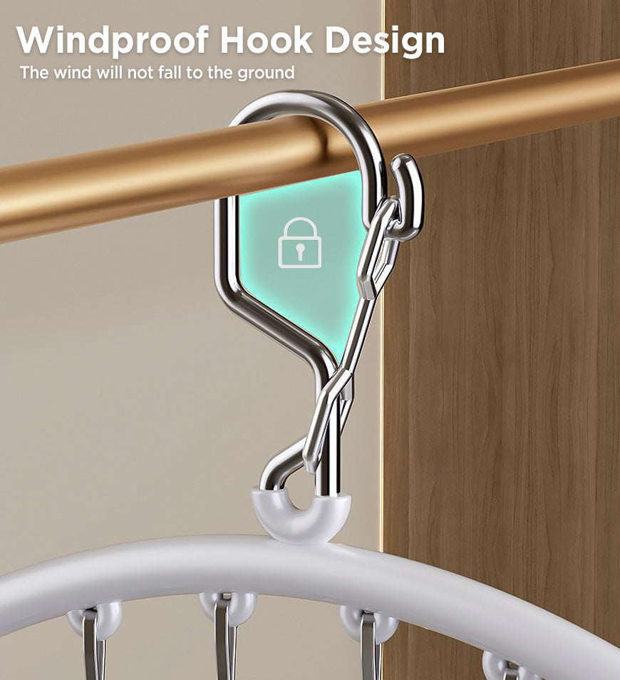 MIVLINA® Stainless Steel Laundry Drying Rack Windproof Clothes Hangers F247