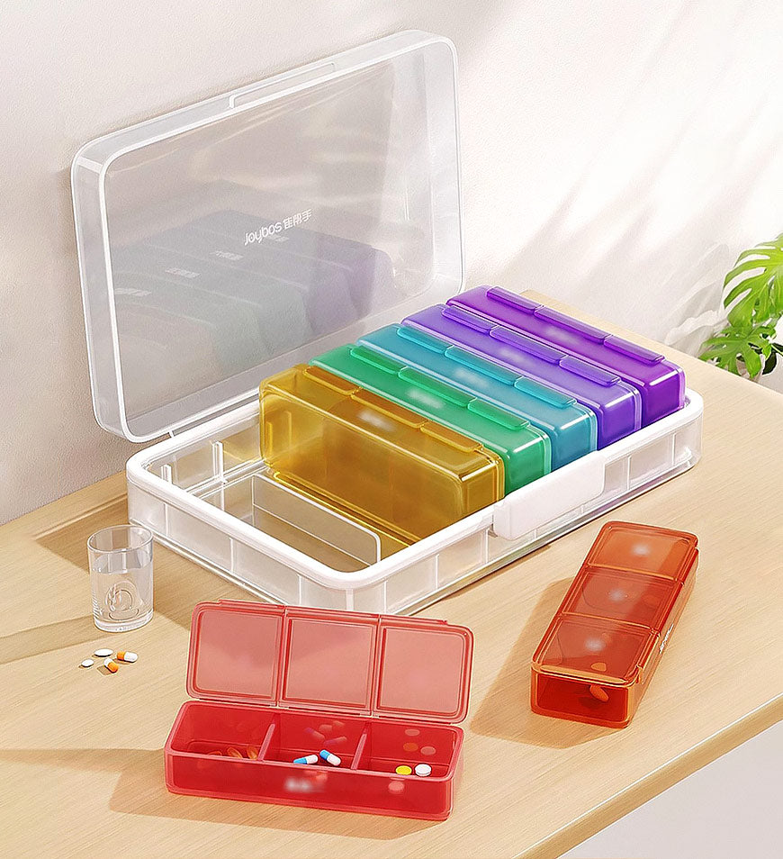 MIVLINA® Weekly 7 Detachable Day Pill Organizer 3 Times A Day Z143
