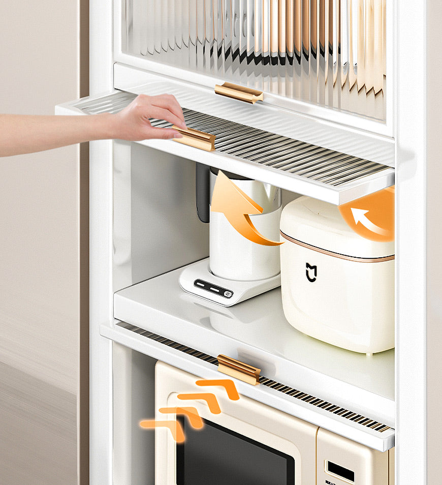 MIVLINA® 6 Layer Slim Kitchen Metal Utility Storage Cabinet F239