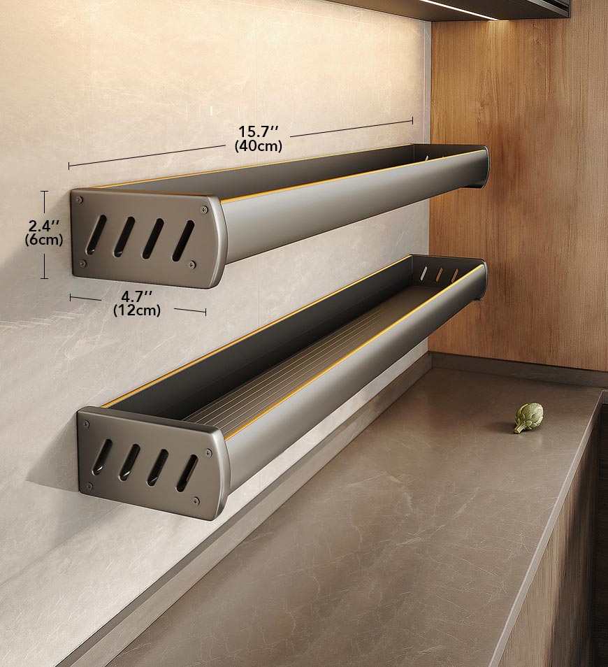 MIVLINA® Adjustable Kitchen Storage Rack Without Punching for Home F200