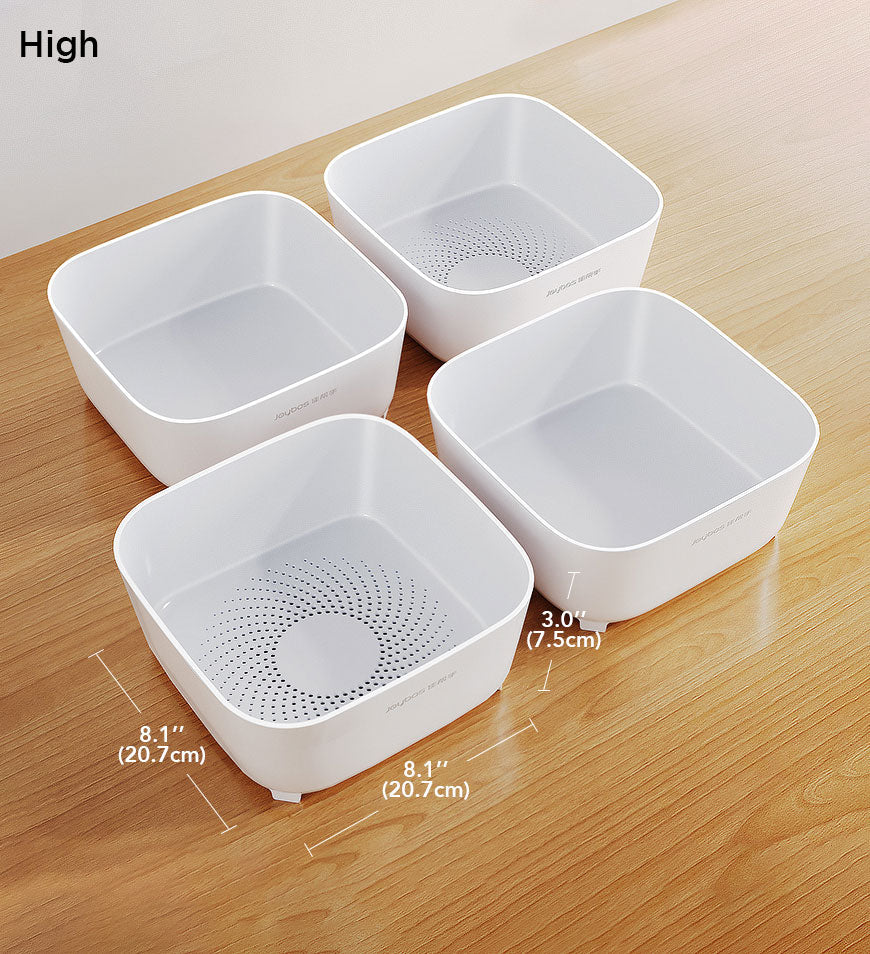 MIVLINA® 4 Pieces Portable Drain Basket for Draining Vegetables Fruits Z25