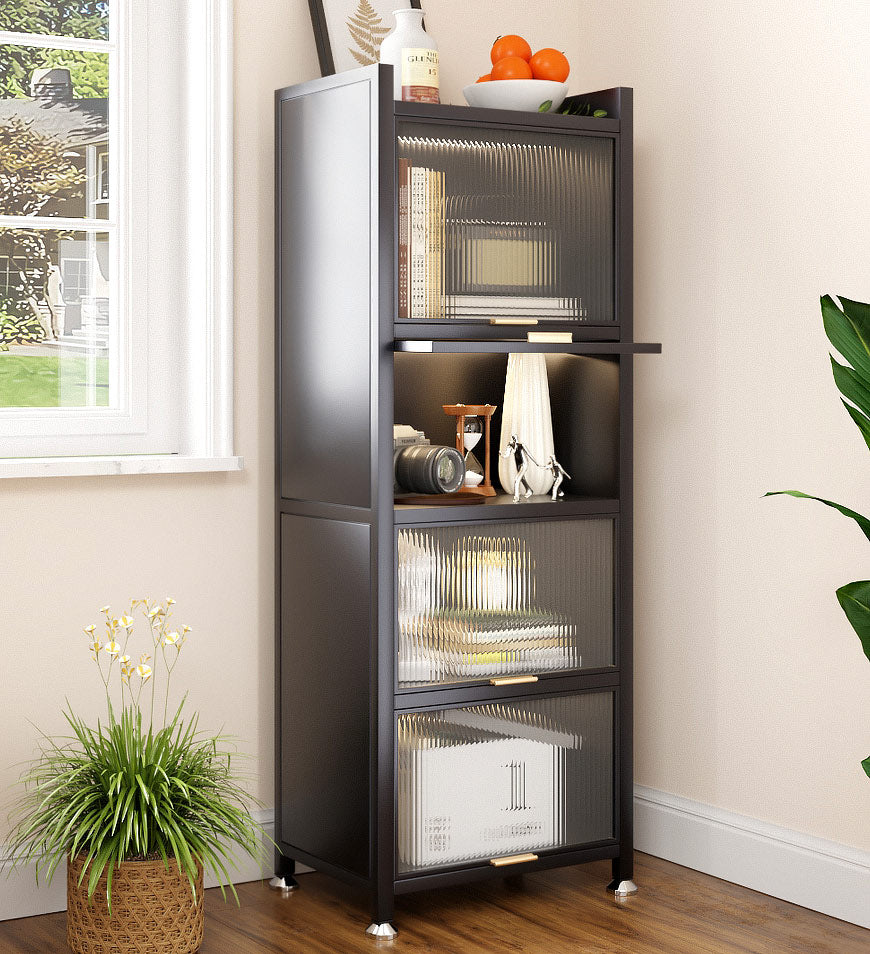 MIVLINA® 5 Tiers Narrow Multifunction Dustproof Metal Kitchen Storage Cabinet F85
