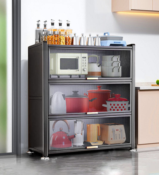 MIVLINA® 4-Tier New Upgrade Large Metal Kitchen Storage Cabinet F244