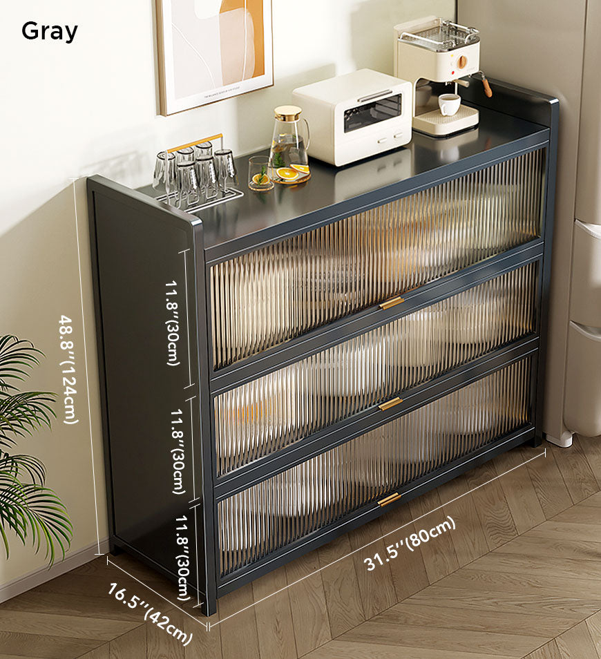 MIVLINA® 4-Tier New Upgrade Large Metal Kitchen Storage Cabinet F243
