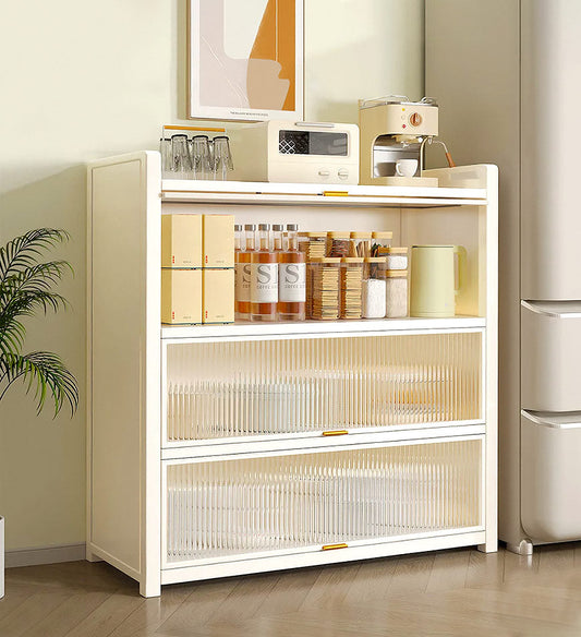MIVLINA® 4-Tier New Upgrade Large Metal Kitchen Storage Cabinet F243