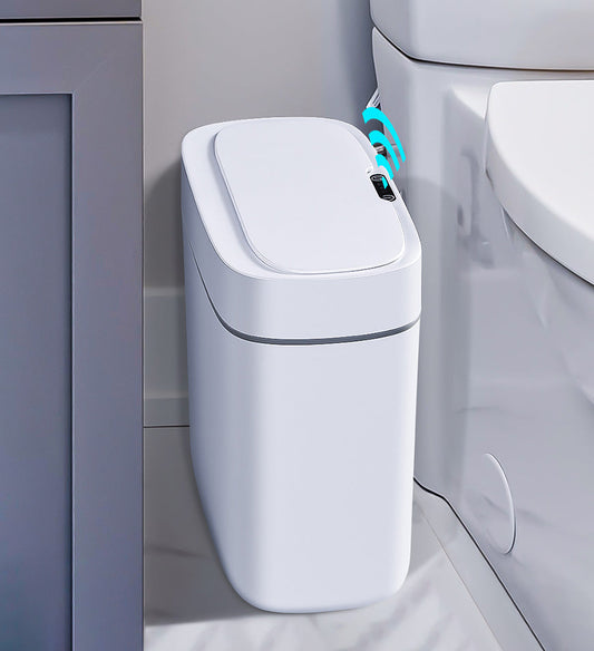 MIVLINA® 2.5Gal Automatic Trash Can Waterproof Narrow Bathroom Z70