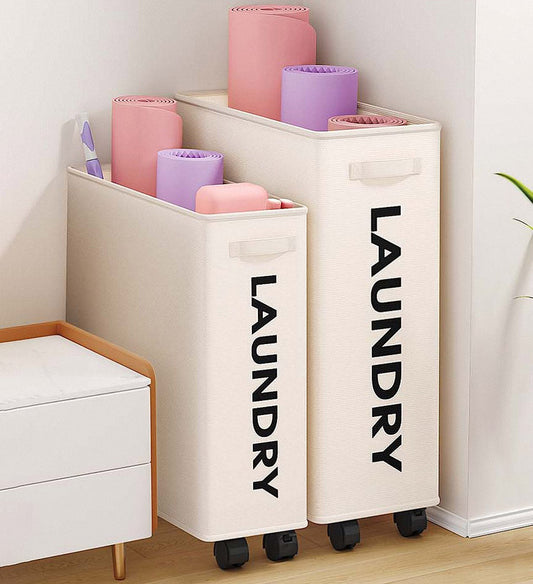 MIVLINA®Collapsible Laundry Hamper with Wheels F9