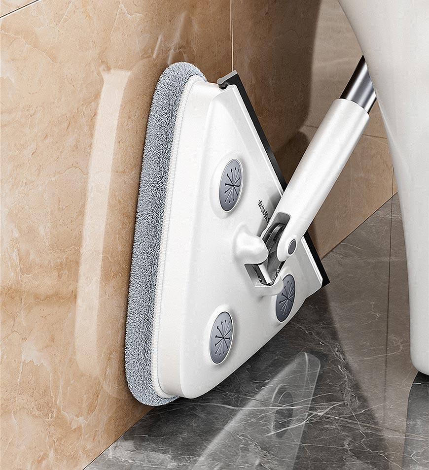 MIVLINA® 65 Inches Rotating Triangle Wall Mop Cleaner With Window Squeegee Z20