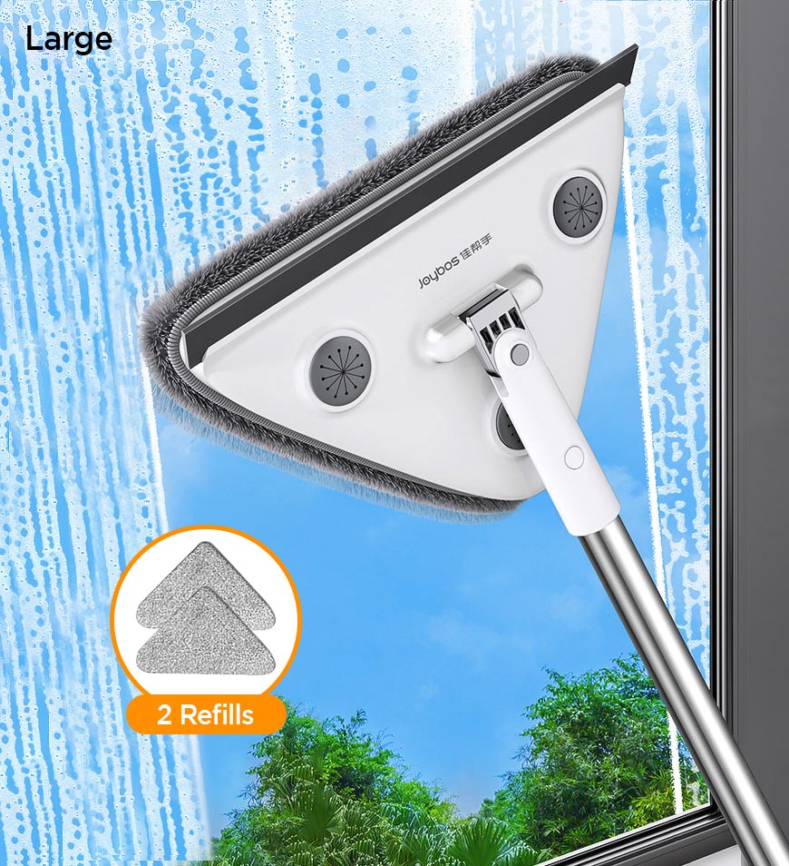 MIVLINA® 65 Inches Rotating Triangle Wall Mop Cleaner With Window Squeegee Z20