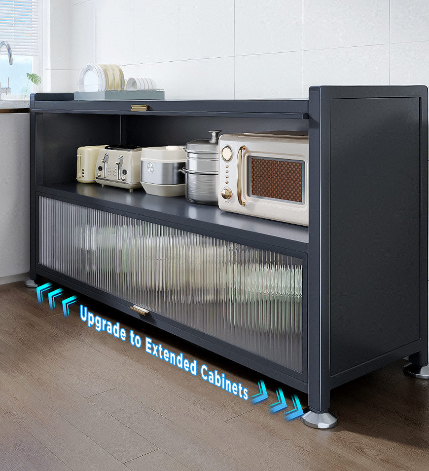 MIVLINA® 3Tier Metal Freestanding Sideboard Storage Cabinet With Door F97