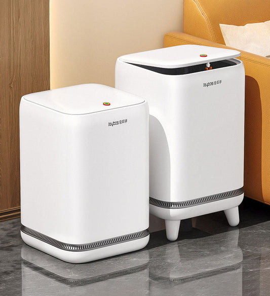 MIVLINA® 3.3 Gal Bathroom Press Trash Can Auto Adsorb Garbage Bag Z101