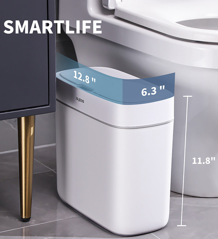 MIVLINA® 2.5Gal Automatic Trash Can Waterproof Narrow Bathroom Z70