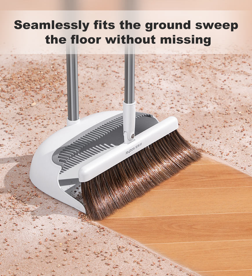 MIVLINA® Broom and Dustpan Set with 130 cm Adjustable Long Handle Z158