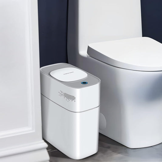MIVLINA® 3.8 Gallon Bathroom Trash Can with Lid
