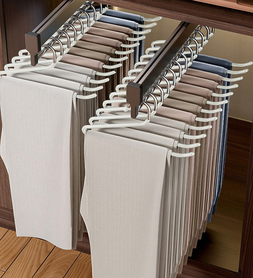 MIVLINA® Versatile Non-Slip Open Ended Pants Hangers