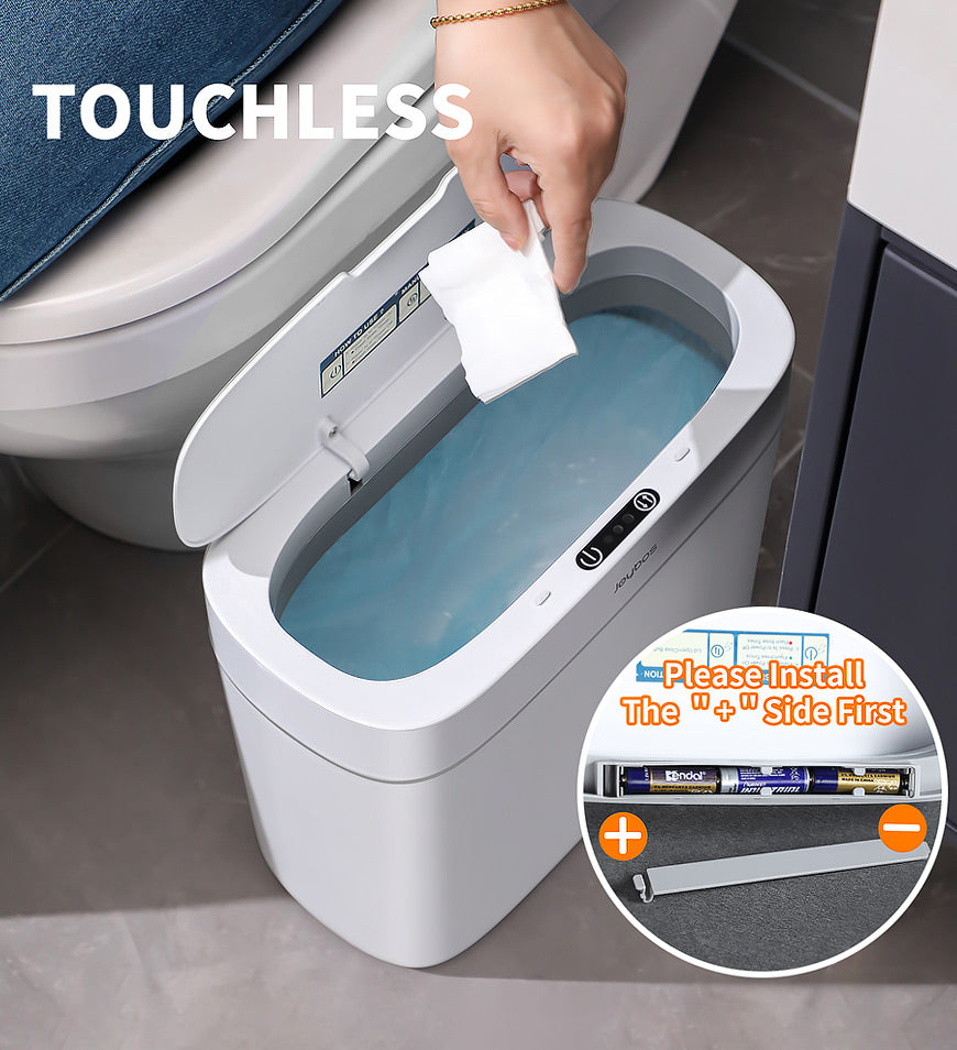 MIVLINA® 2.5Gal Automatic Trash Can Waterproof Narrow Bathroom Z70
