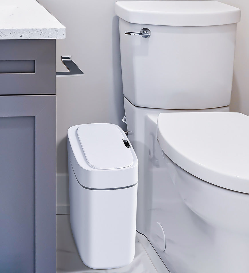 MIVLINA® 2.5Gal Automatic Trash Can Waterproof Narrow Bathroom Z70