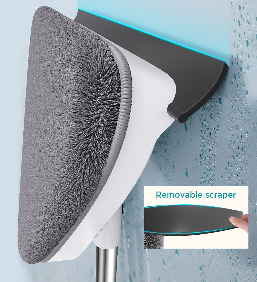 MIVLINA® 65 Inches Rotating Triangle Wall Mop Cleaner With Window Squeegee Z20